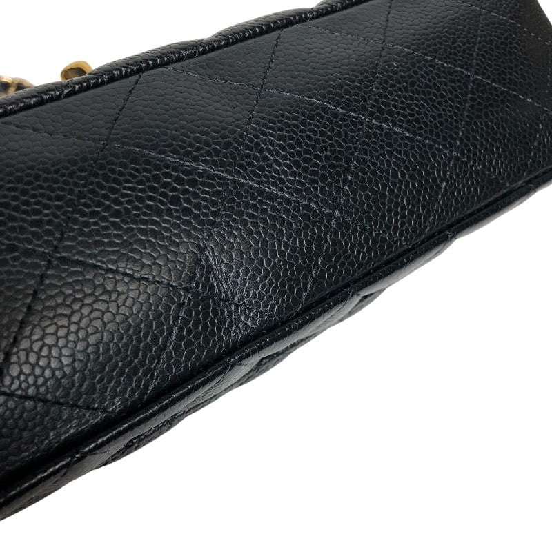 シャネル CHANEL マトラッセ25 A01112 ブラック ゴールド金具 キャビアスキン レディース ショルダーバッグ