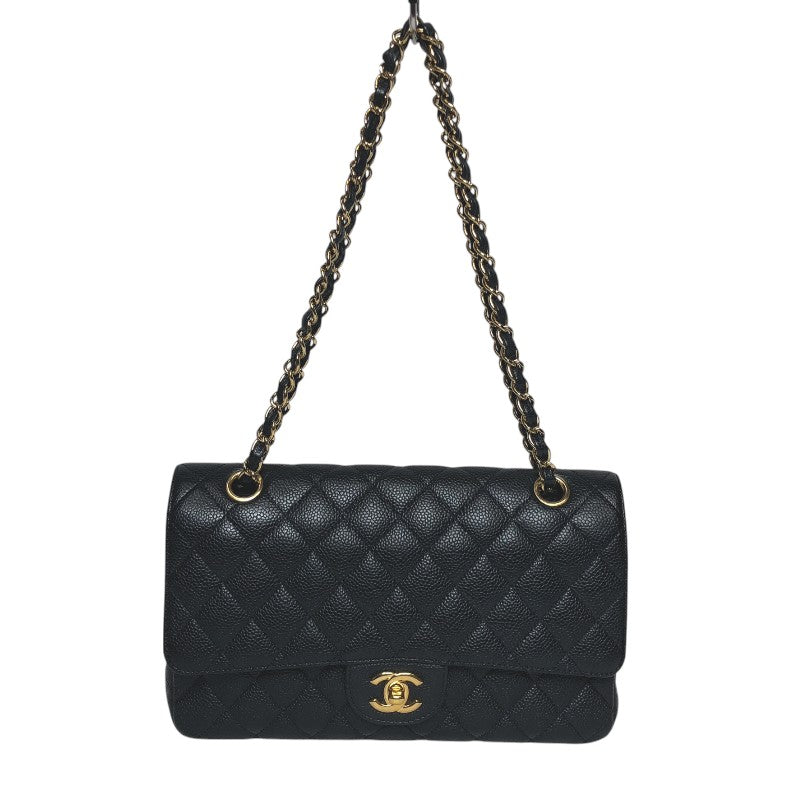 シャネル CHANEL マトラッセ25 A01112 ブラック ゴールド金具 キャビアスキン レディース ショルダーバッグ