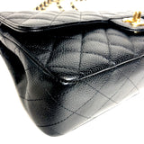 シャネル CHANEL マトラッセ25 A01112 ブラック ゴールド金具 キャビアスキン レディース ショルダーバッグ
