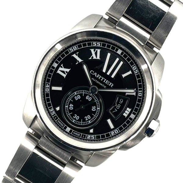 カルティエ Cartier カリブル ドゥ カルティエ42mm W7100016 ブラック SS 自動巻き メンズ 腕時計