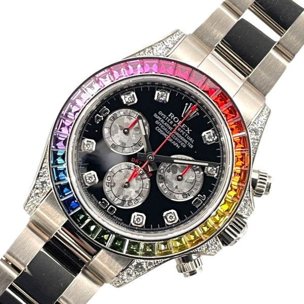 ロレックス ROLEX デイトナ レインボー ランダムシリアル 116599RBOW ブラック K18WG 自動巻き メンズ 腕時計