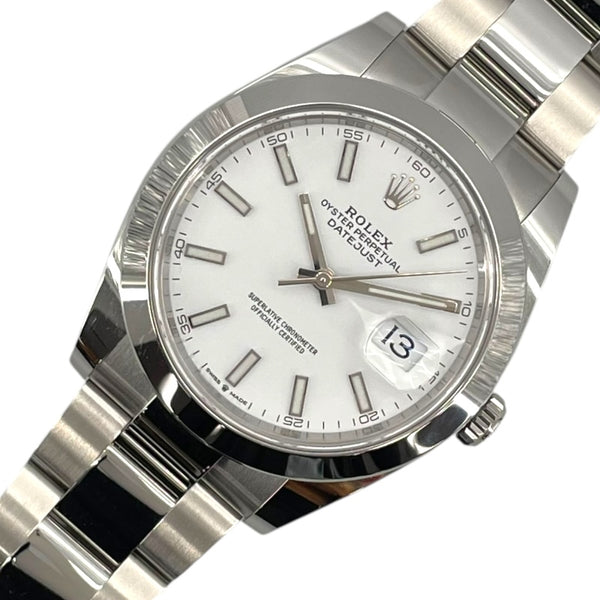 ロレックス ROLEX デイトジャスト41 ランダムシリアル 126300 ホワイト SS 自動巻き メンズ 腕時計