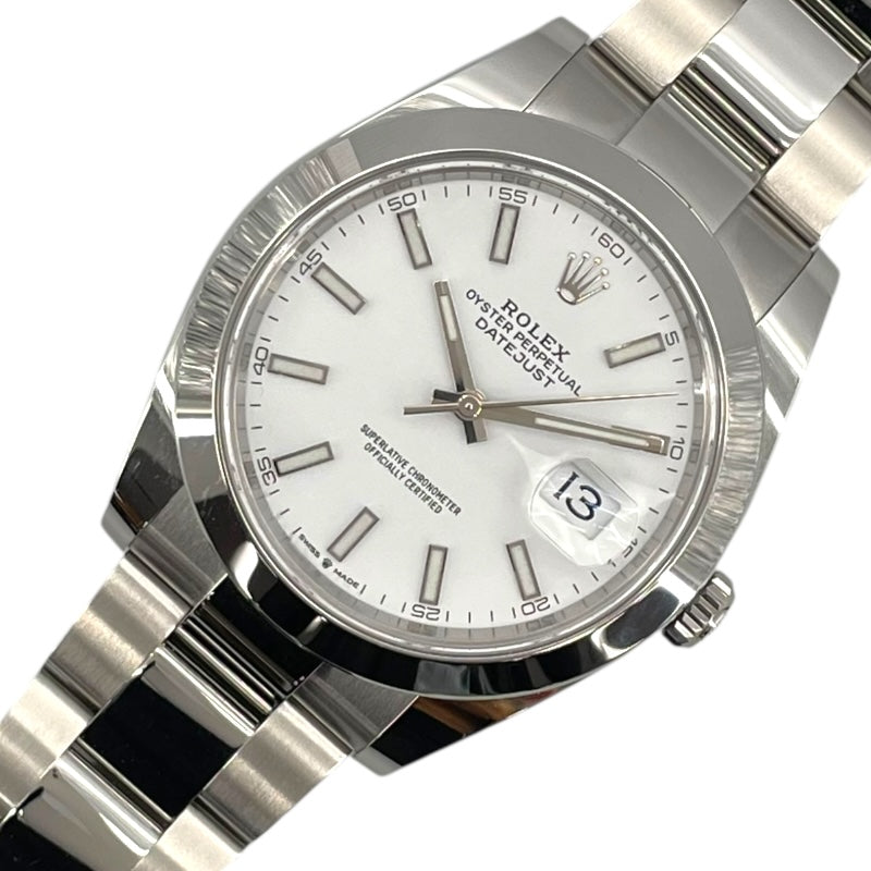 ロレックス ROLEX デイトジャスト41 ランダムシリアル 126300 ホワイト SS 自動巻き メンズ 腕時計