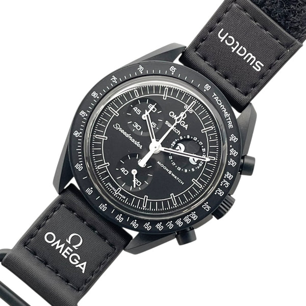 スウォッチ swatch スウォッチ×オメガ ムーンウォッチ S033B700 ブラック バイオセラミック クオーツ メンズ 腕時計