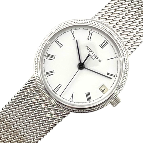 パテック・フィリップ PATEK PHILIPPE カラトラバ 3802/205 ホワイト K18WG 自動巻き ユニセックス 腕時計