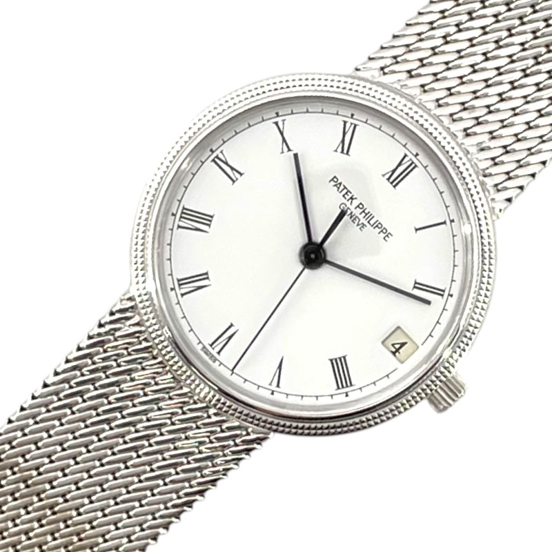 パテック・フィリップ PATEK PHILIPPE カラトラバ 3802/205 ホワイト K18WG 自動巻き ユニセックス 腕時計