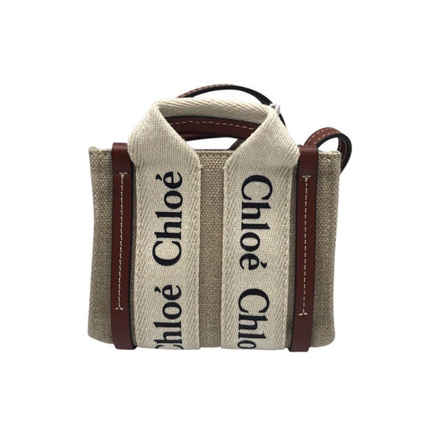 クロエ Chloe ウッディナノ キャンバス レディース ショルダーバッグ