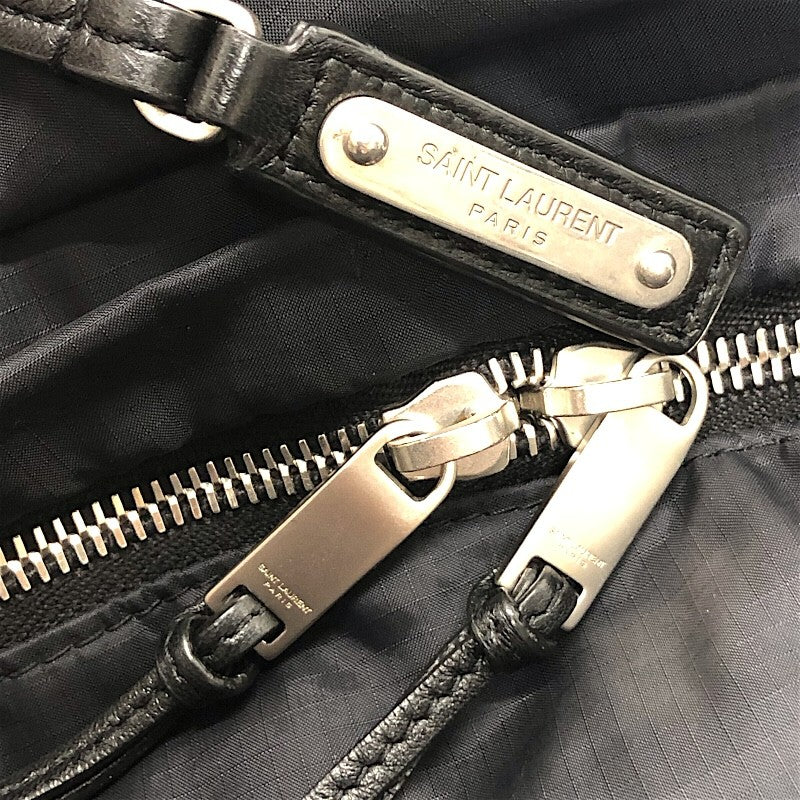 サンローラン SAINT LAURENT 2WAY ナイロン バックパック ボディバッグ 524903 ブラック×SV金具 ナイロン/レザー ユニセックス リュック・デイパック