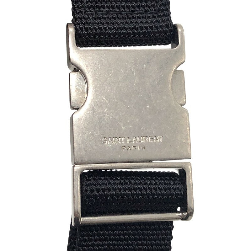 サンローラン SAINT LAURENT 2WAY ナイロン バックパック ボディバッグ 524903 ブラック×SV金具 ナイロン/レザー ユニセックス リュック・デイパック