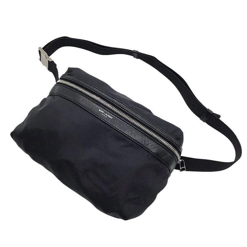 サンローラン SAINT LAURENT 2WAY ナイロン バックパック ボディバッグ 524903 ブラック×SV金具 ナイロン/レザー ユニセックス リュック・デイパック
