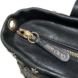ジミーチュウ JIMMY CHOO ミニサラ ブラック スタッズ・レザー レディース ハンドバッグ