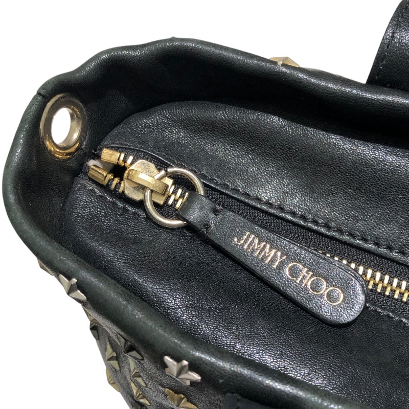 ジミーチュウ JIMMY CHOO ミニサラ ブラック スタッズ・レザー レディース ハンドバッグ
