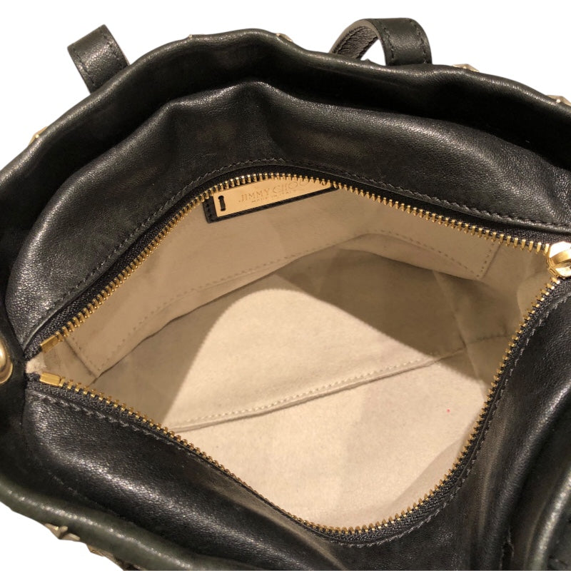 ジミーチュウ JIMMY CHOO ミニサラ ブラック スタッズ・レザー レディース ハンドバッグ