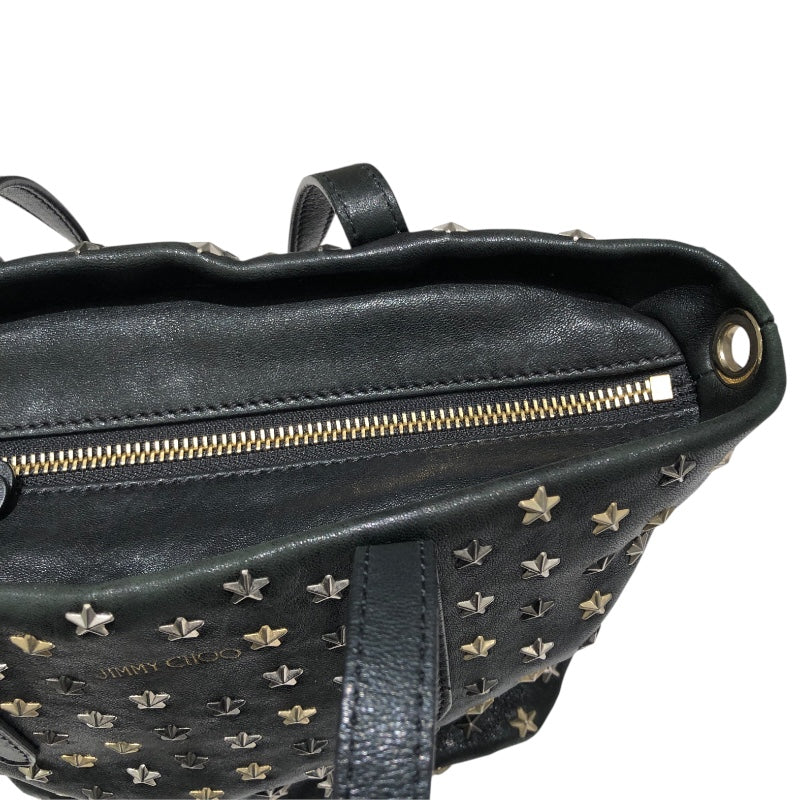 ジミーチュウ JIMMY CHOO ミニサラ ブラック スタッズ・レザー レディース ハンドバッグ