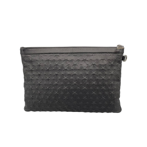 ジミーチュウ JIMMY CHOO スタークラッチバッグ ブラック レザー メンズ クラッチバッグ