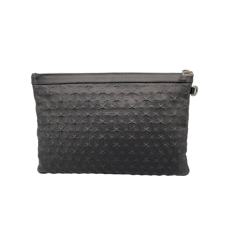 ジミーチュウ JIMMY CHOO スタークラッチバッグ ブラック レザー メンズ クラッチバッグ