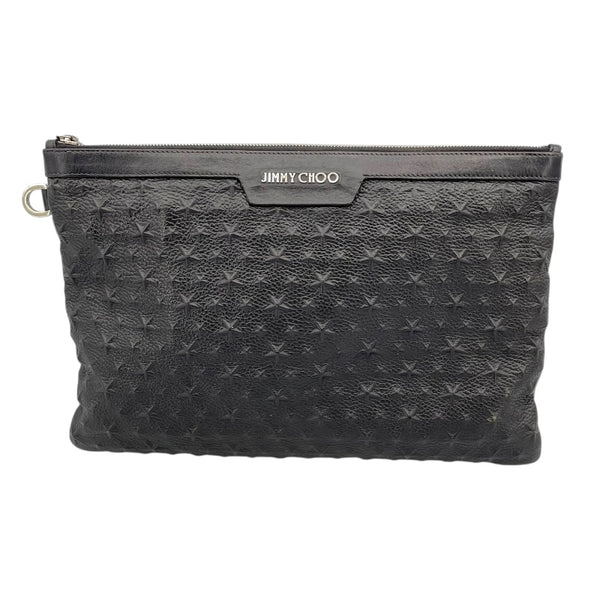 ジミーチュウ JIMMY CHOO スタークラッチバッグ ブラック レザー メンズ クラッチバッグ
