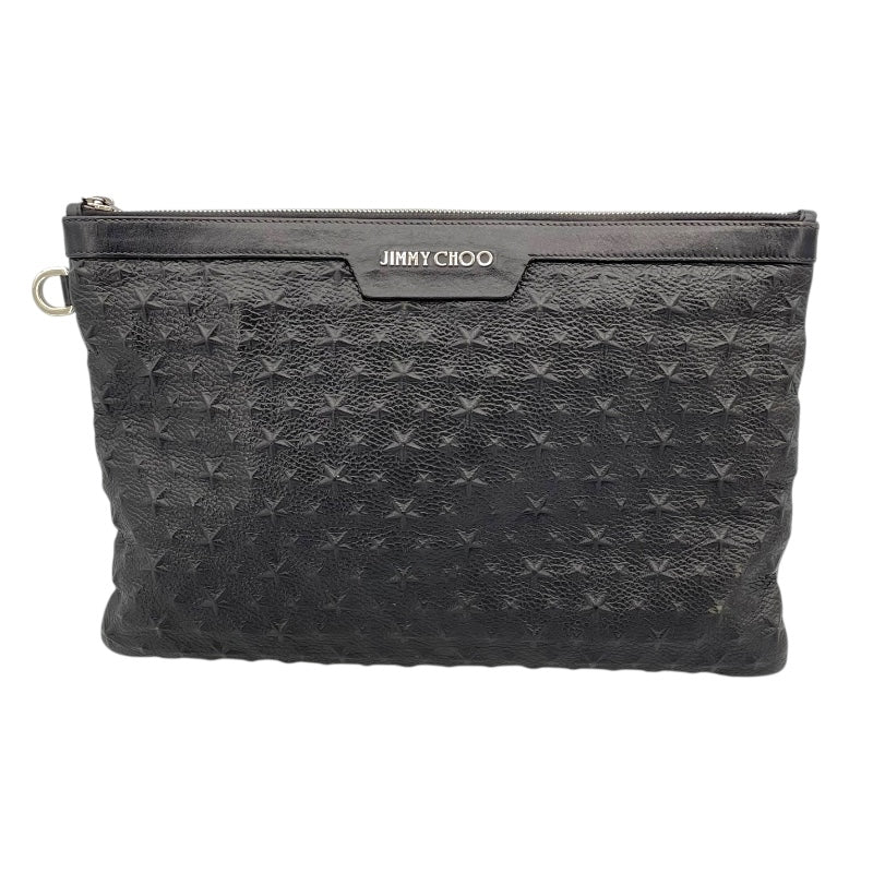 ジミーチュウ JIMMY CHOO スタークラッチバッグ ブラック レザー メンズ クラッチバッグ
