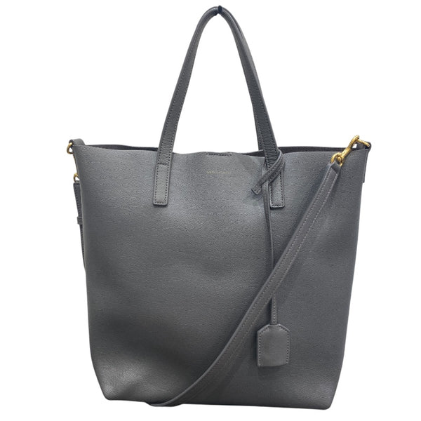サンローラン SAINT LAURENT トイショッピングトート 600307 グレー レザー ユニセックス トートバッグ