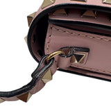 ヴァレンティノ VALENTINO ロックスタッズ ショルダーバッグ ピンク レザー SV金具 レディース ショルダーバッグ