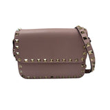 ヴァレンティノ VALENTINO ロックスタッズ ショルダーバッグ ピンク レザー SV金具 レディース ショルダーバッグ