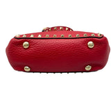 ヴァレンティノ VALENTINO ロックスタッズ ショルダーバッグ ピンク レザー SV金具 レディース ショルダーバッグ