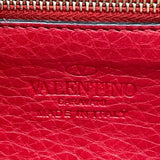 ヴァレンティノ VALENTINO ロックスタッズ ショルダーバッグ ピンク レザー SV金具 レディース ショルダーバッグ