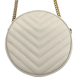 サンローラン SAINT LAURENT ヴィニル チェーンショルダーバッグ 610436 アイボリー レザー レディース ショルダーバッグ