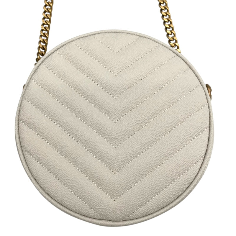 サンローラン SAINT LAURENT ヴィニル チェーンショルダーバッグ 610436 アイボリー レザー レディース ショルダーバッグ