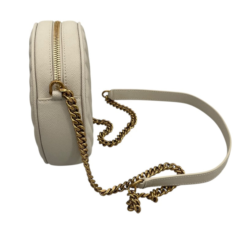 サンローラン SAINT LAURENT ヴィニル チェーンショルダーバッグ 610436 アイボリー レザー レディース ショルダーバッグ