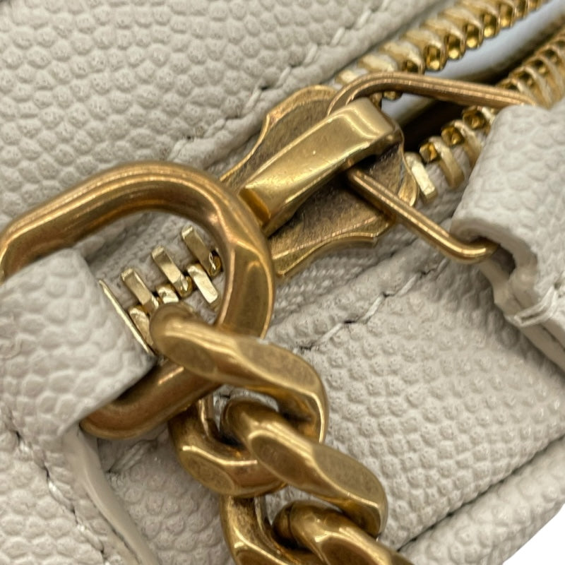 サンローラン SAINT LAURENT ヴィニル チェーンショルダーバッグ 610436 アイボリー レザー レディース ショルダーバッグ
