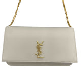 サンローラン SAINT LAURENT フォンショルダー 635095 ホワイト レザー レディース ショルダーバッグ