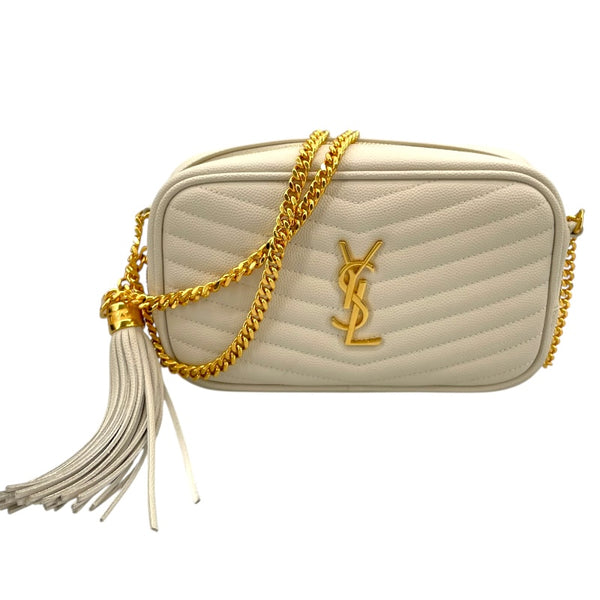 サンローラン SAINT LAURENT ルーミニショルダーバッグ 612579 ホワイト グレインレザー レディース ショルダーバッグ