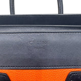 セリーヌ CELINE ラゲージマイクロショッパー オレンジ・ネイビー レザー レディース ハンドバッグ