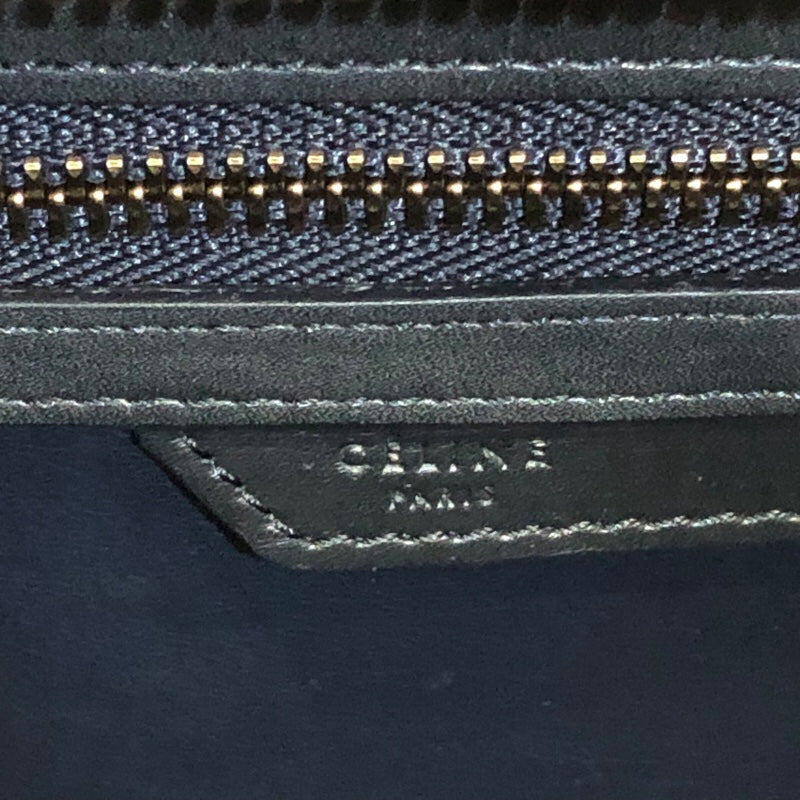 セリーヌ CELINE ラゲージマイクロショッパー 167793 ブルー レザー メンズ ハンドバッグ