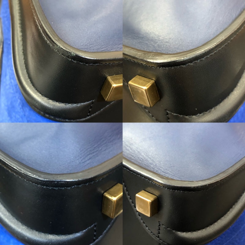 セリーヌ CELINE ラゲージマイクロショッパー 167793 ブルー レザー メンズ ハンドバッグ