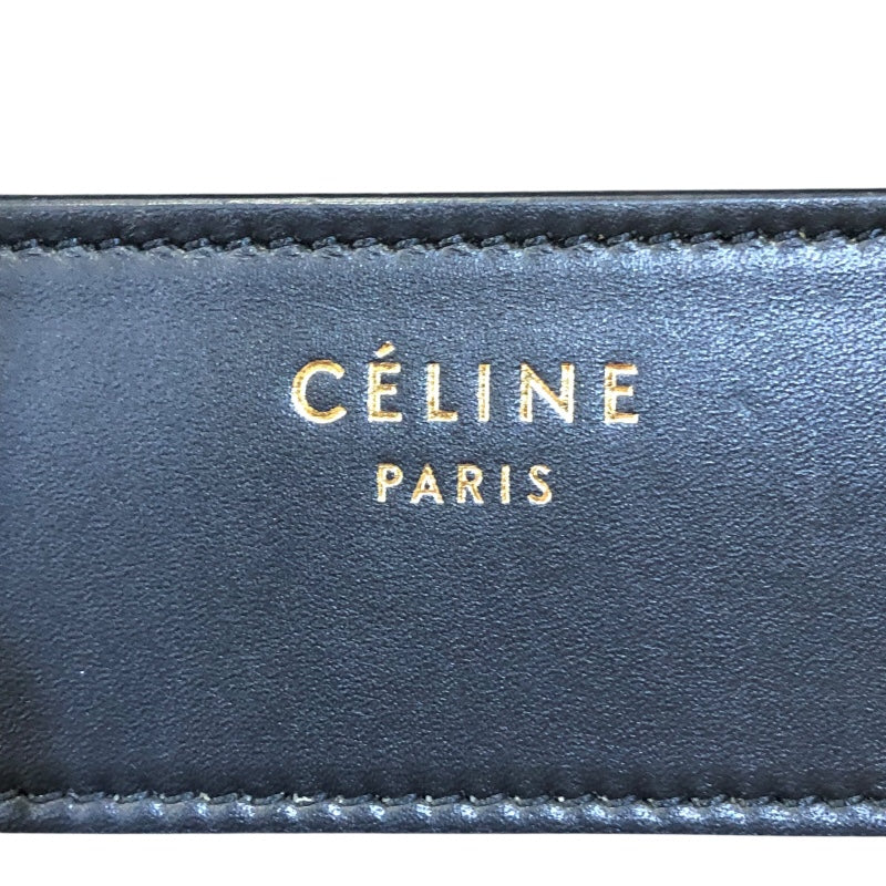 セリーヌ CELINE ラゲージマイクロショッパー 167793 ブルー レザー メンズ ハンドバッグ