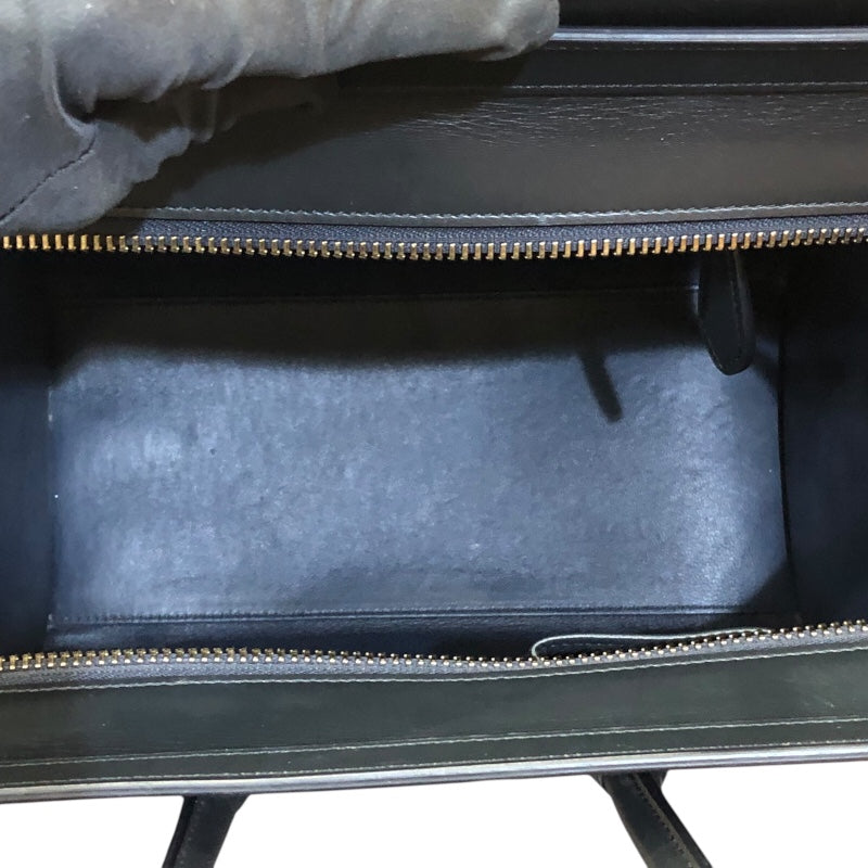 セリーヌ CELINE ラゲージマイクロショッパー 167793 ブルー レザー メンズ ハンドバッグ