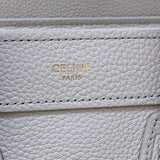 セリーヌ CELINE ラゲージナノショッパー 189243 ホワイト/ゴールド金具 レザー/カーフスキン レディース ショルダーバッグ