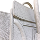 セリーヌ CELINE ラゲージナノショッパー 189243 ホワイト/ゴールド金具 レザー/カーフスキン レディース ショルダーバッグ