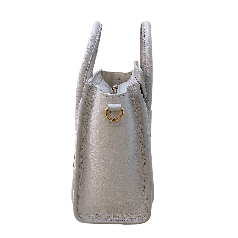 セリーヌ CELINE ラゲージナノショッパー 189243 ホワイト/ゴールド金具 レザー/カーフスキン レディース ショルダーバッグ