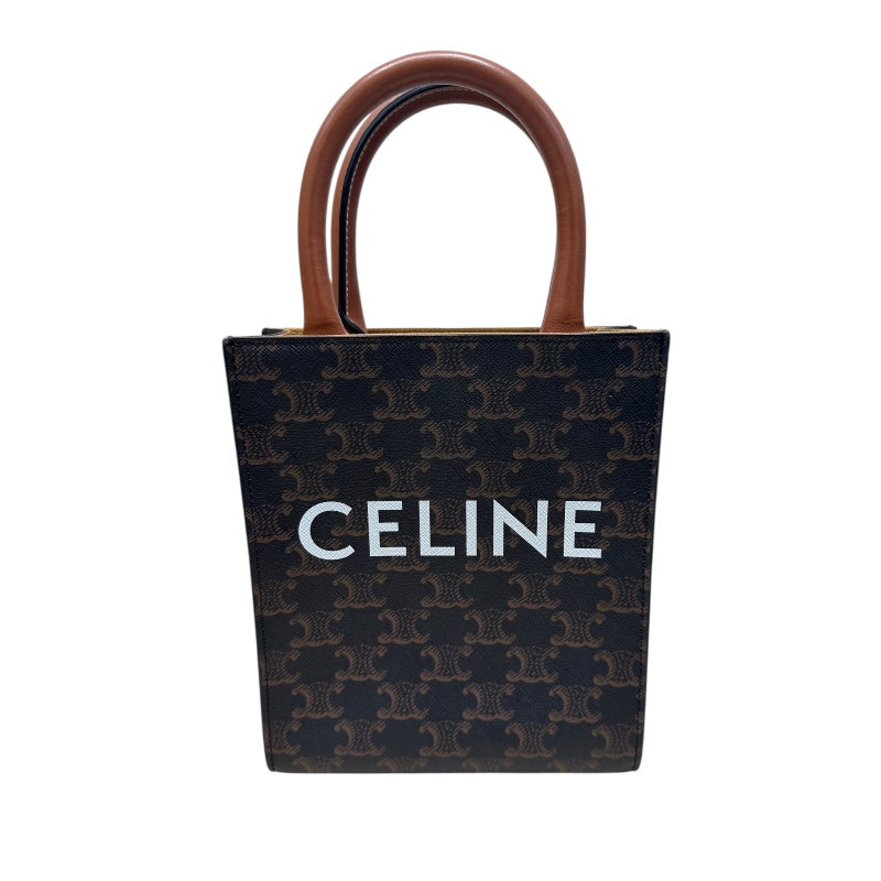 セリーヌ CELINE ミニバーティカルカバ タン コーティングキャンバス レディース ショルダーバッグ