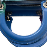 クリスチャン・ディオール Christian Dior レディディオール ミディアム グラデーション ブルー・グリーン・パープル レザー レディース ショルダーバッグ