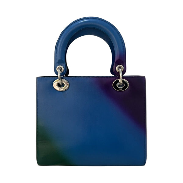 クリスチャン・ディオール Christian Dior レディディオール ミディアム グラデーション ブルー・グリーン・パープル レザー レディース ショルダーバッグ