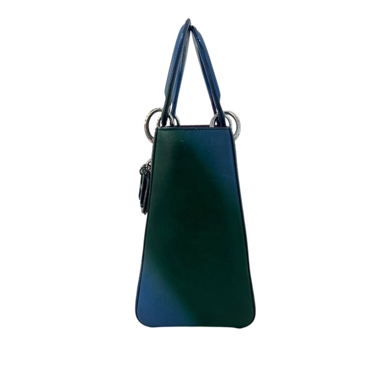 クリスチャン・ディオール Christian Dior レディディオール ミディアム グラデーション ブルー・グリーン・パープル レザー レディース ショルダーバッグ