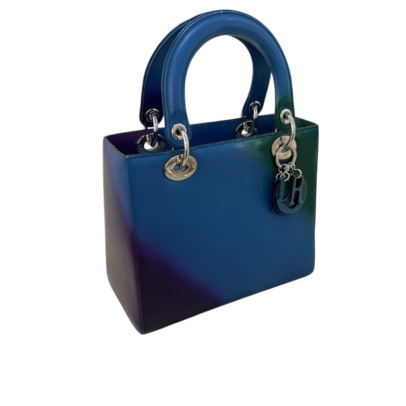 クリスチャン・ディオール Christian Dior レディディオール ミディアム グラデーション ブルー・グリーン・パープル レザー レディース ショルダーバッグ