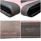 セリーヌ CELINE フレーム　マルチ　ファンクション モカピンク レザー レディース 二つ折り財布