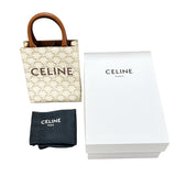 セリーヌ CELINE ミニ バーディカルカバ 194372 ホワイト トリオンフキャンバス レディース ショルダーバッグ