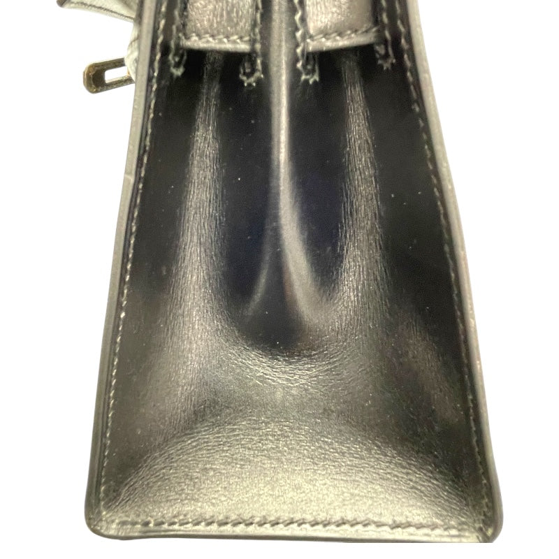エルメス HERMES ミニケリー20 ○S刻 ブラック ゴールド金具