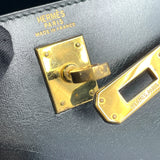 エルメス HERMES ミニケリー20 ○S刻 ブラック GD金具 ボックスカーフ レディース ショルダーバッグ